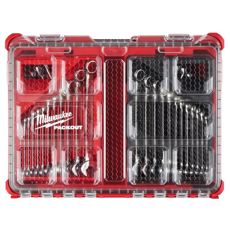 Milwaukee 48-22-9485 30pc Metric  and  SAE Combination Wrench Set with PACKOUT Organizer