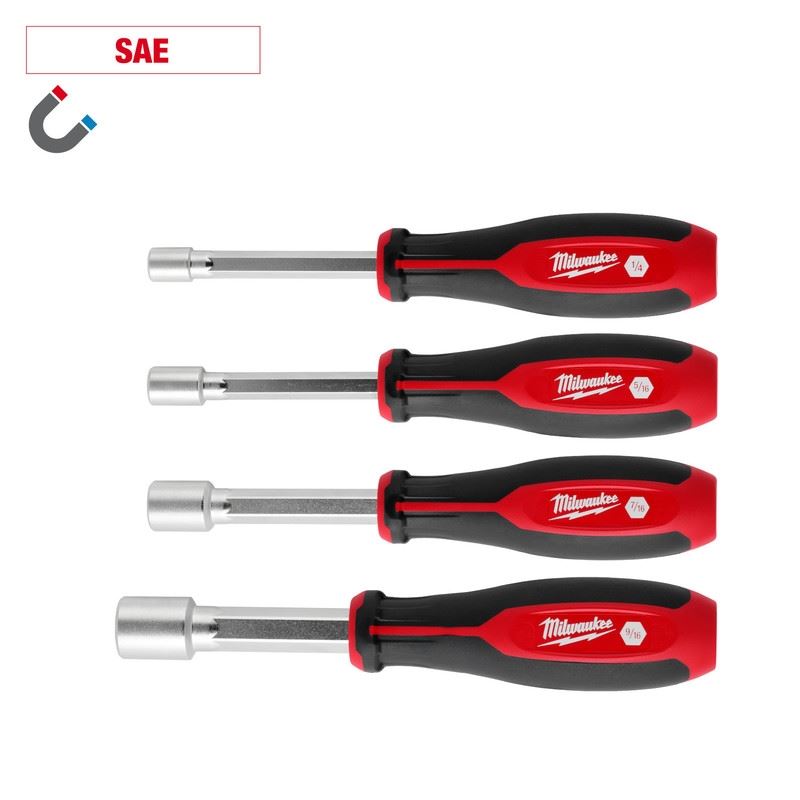 Milwaukee 48-22-2544 4pc Magnetic SAE HOLLOWCORE Nut Driver Set