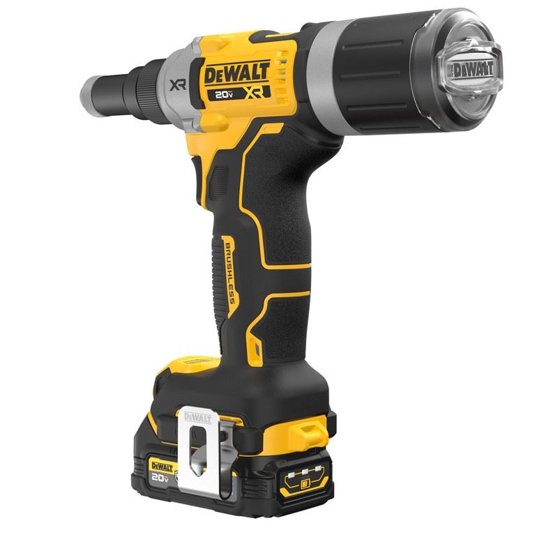 DEWALT DCF414GE2 20V MAX XR BRUSHLESS CORDLESS 1/4in RIVET TOOL KIT WITH DEWALT POWERSTACK