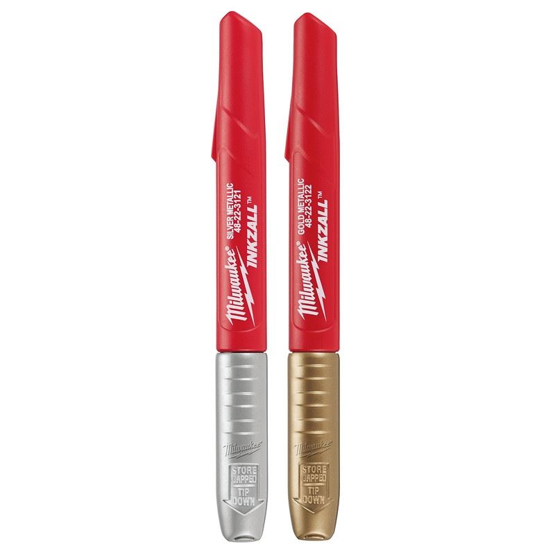 Milwaukee 48-22-3123 INKZALL Fine Point Metallic Marker - 2pk