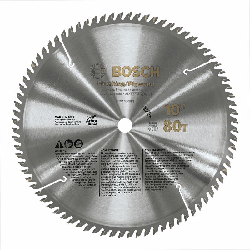 Bosch | PRO1080LAM 10" 80 Tooth Laminate Cutting Circular Saw Blade