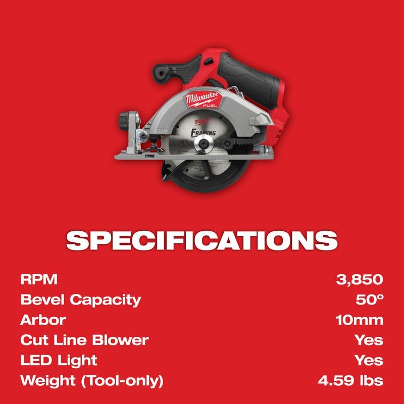 Milwaukee 2521-20 M12 FUEL 5-3/8in Circular Saw