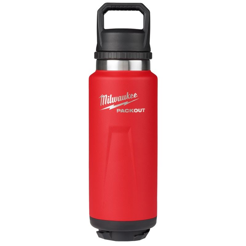 Milwaukee48-22-8397RPACKOUT36ozInsulatedBottlewithChugLid-Red