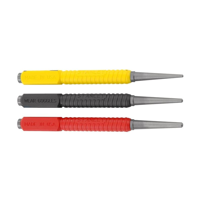 Stanley 58-930 Nail Sets Set of 3 (0.8, 1.6, 2.4mm)