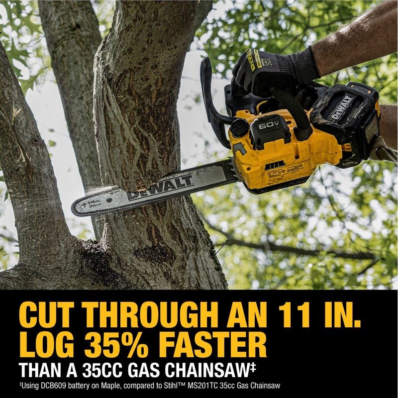 DEWALT DCCS674X2 60V MAX 14 In. Top Handle Chainsaw Kit