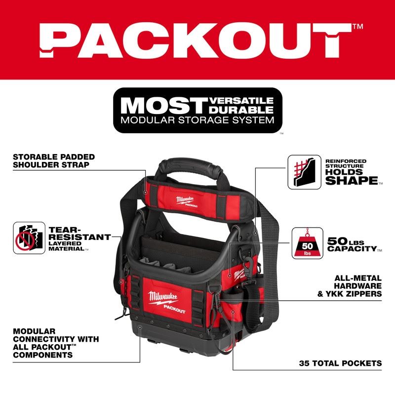 Milwaukee 48-22-8311 PACKOUT 10in Structured Tote