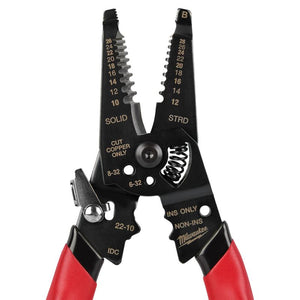 Milwaukee | 48-22-3052 10-28 AWG Multi-Purpose Dipped Grip Wire Stripper & Cutter w/ Reinforced Head