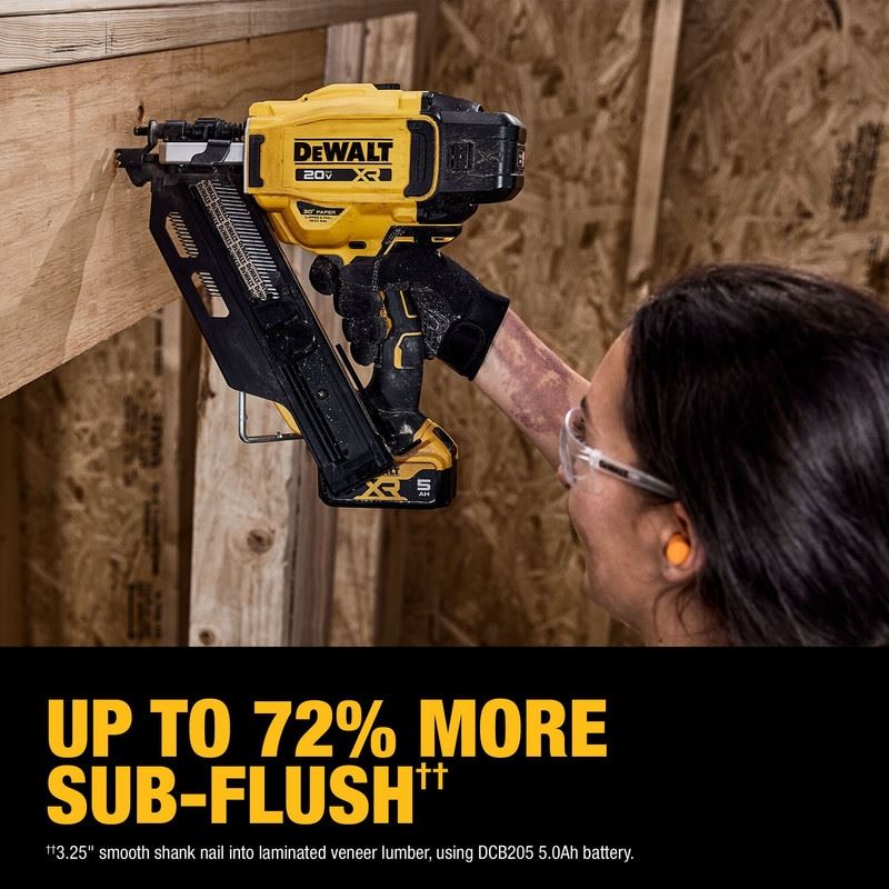 DEWALT DCN930P1 20V MAX Brushless Cordless 30 degree Paper Tape Framing Nailer Kit