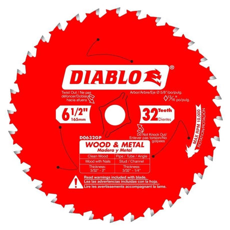 Diablo Wood and Metal Carbide Saw Blade