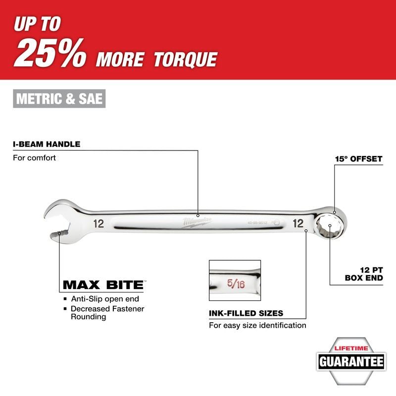 Milwaukee 48-22-9485 30pc Metric  and  SAE Combination Wrench Set with PACKOUT Organizer