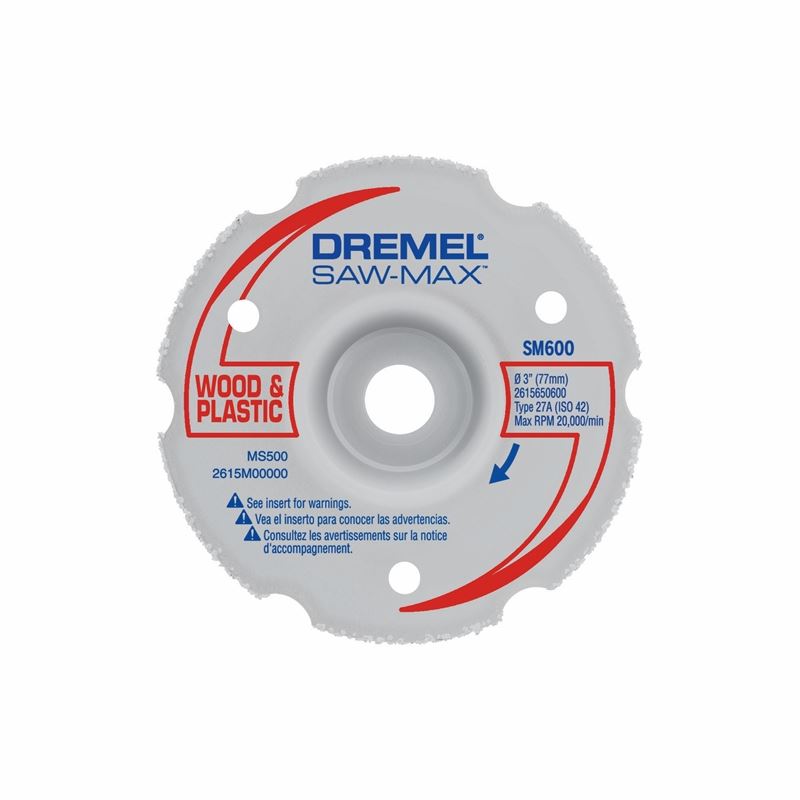 Dremel | SM600 3 In. Saw-Max Wood and Plastic Flush Cut Carbide Wheel