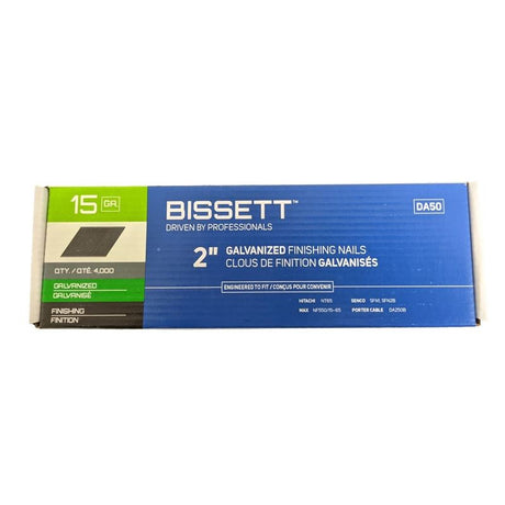 BISSETT 15GA Galvanized Angled Finishing Nails