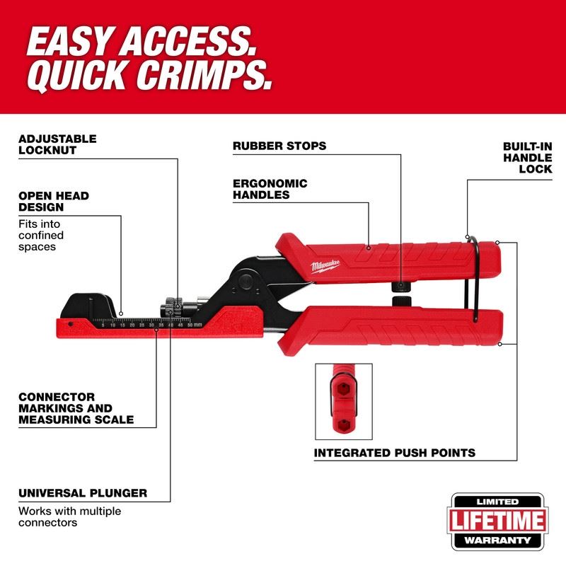 Milwaukee 48-22-3073 Extended Reach Compression Coax Crimper