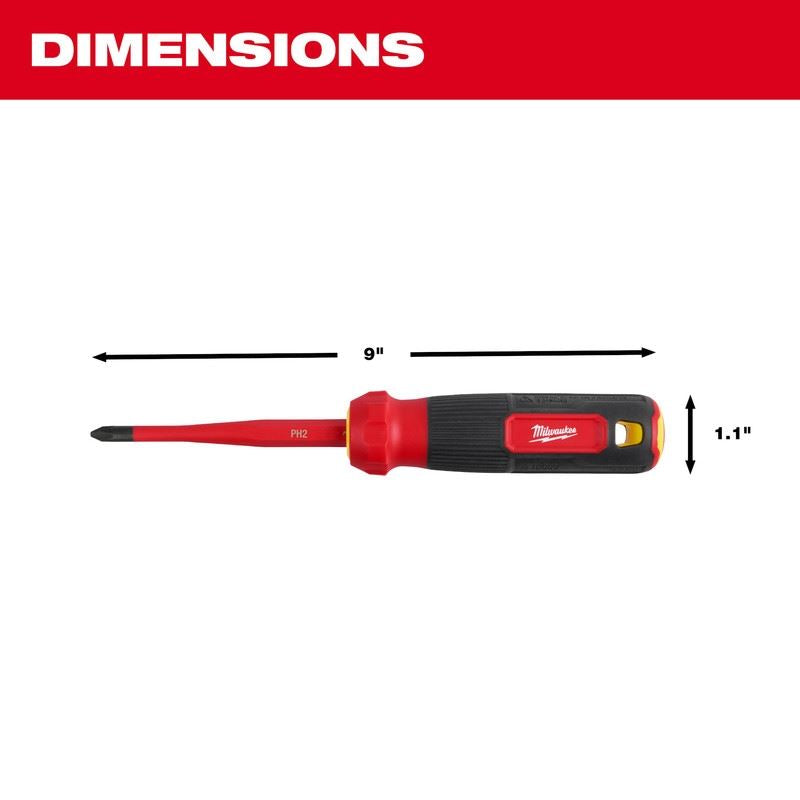 Milwaukee 48-22-2218 8-in-1 1000V Insulated Slim Tip Multi-Bit Screwdriver