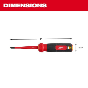 Milwaukee 48-22-2218 8-in-1 1000V Insulated Slim Tip Multi-Bit Screwdriver