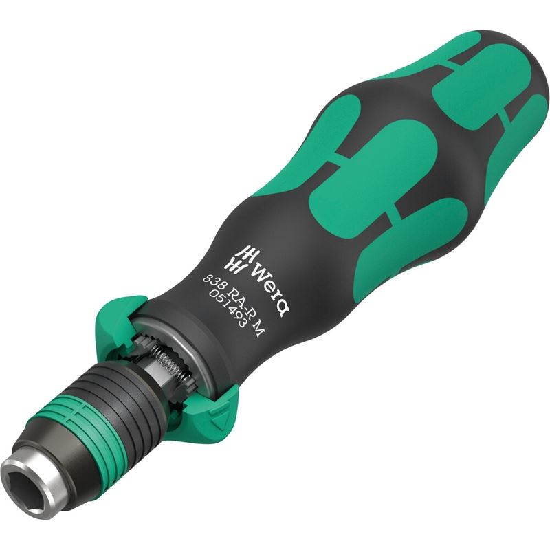 Wera 05051493001 838 RA-R M Bitholding screwdriver with ratchet functionality, 1/4in, 1/4in x 123.5 mm