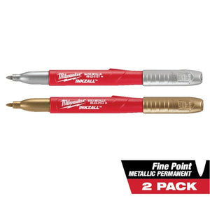 Milwaukee 48-22-3123 INKZALL Fine Point Metallic Marker - 2pk