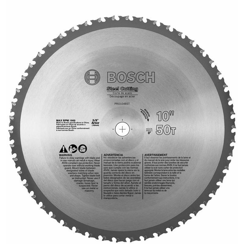 Bosch | PRO1048ST 10" 48 Tooth Ferrous Metal Cutting Circular Saw Blade