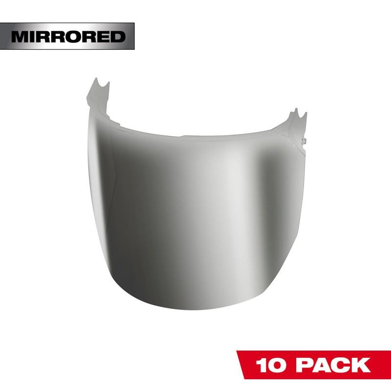 Milwaukee 48-73-1437 10pk Mirrored Face Shield Replacement Lenses (Helmet & Hard Hat Frame)