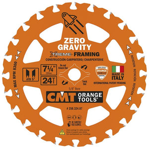 CMT 7-1/4in x 24T ZERO GRAVITY FRAMING BLADE