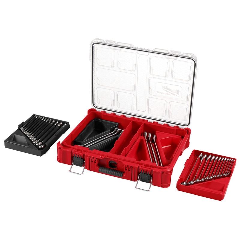 Milwaukee 48-22-9485 30pc Metric  and  SAE Combination Wrench Set with PACKOUT Organizer