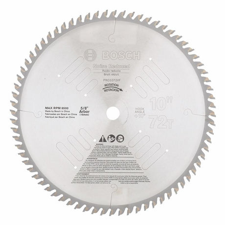 PRO1072VF 10" 72 Tooth Noise / Vibration-Reduced Circular Saw Blade