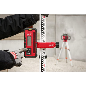 Milwaukee 3701-21 M18 Red Exterior Rotary Laser Level Kit w/ Receiver