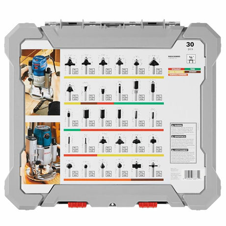 Bosch RBS030MBS 30 pc. Carbide-Tipped Wood Router Bit Set