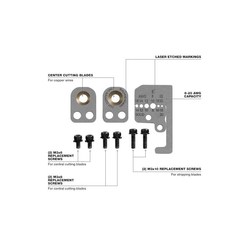 Milwaukee | 48-22-3088 8-20 AWG Automatic Wire Stripper Replacement Blade Kit