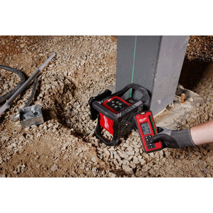 Milwaukee 3702-21 M18 Green Interior Rotary Laser Level Kit w/ Remote/Receiver and Wall Mount Bracket