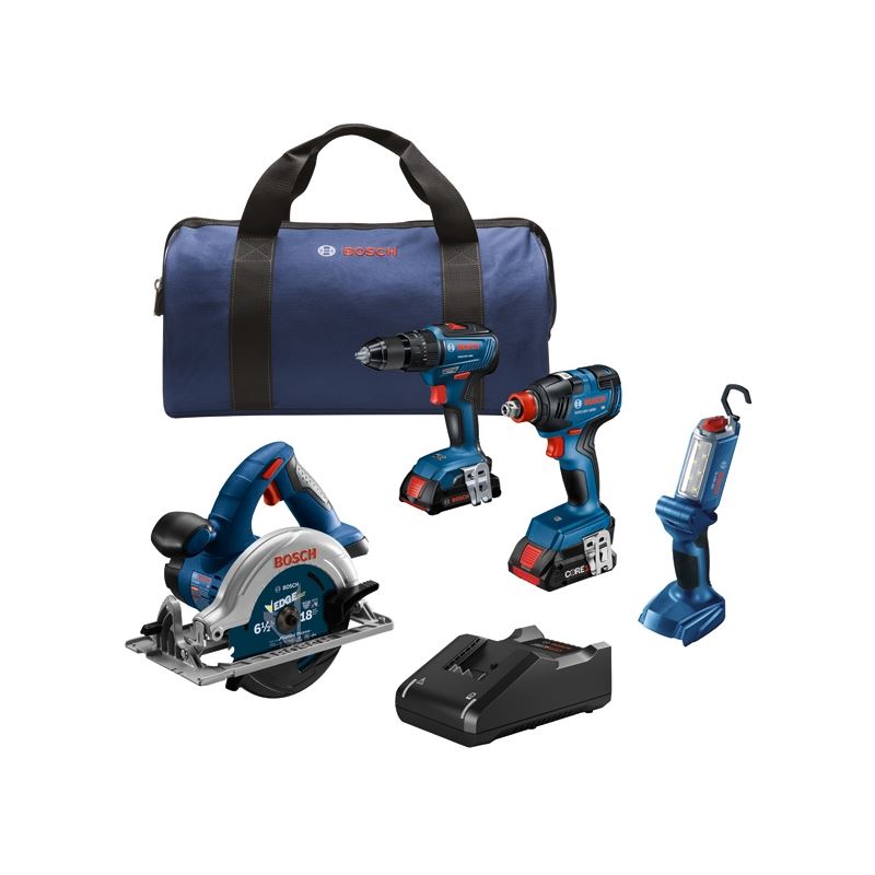 Bosch GXL18V-497B23 18V 4-Tool Combo Kit