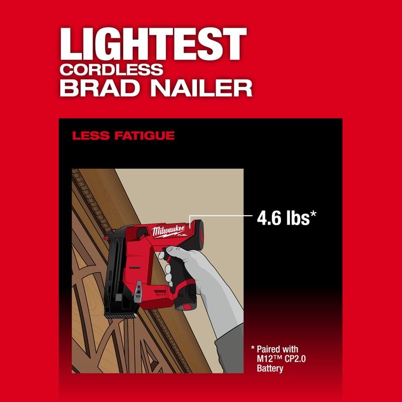 Milwaukee 2541-20 M12 FUEL 18 Gauge Compact Brad Nailer