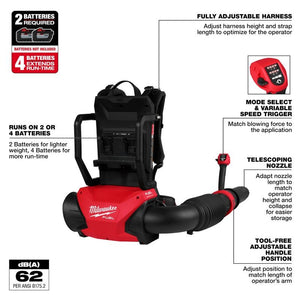 Milwaukee 3009-24HD M18 FUEL Dual Battery Backpack Blower Kit