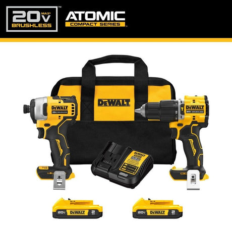 DEWALT DCK226D2 20V MAX ATOMIC Lithium-Ion Compact 1/2-inch Hammer Drill and Impact