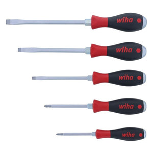 WIHA 53095 5 PIECE SOFTFINISH  HEAVY DUTY SLOTTED AND PHILLIPS SCREWDRIVER SET