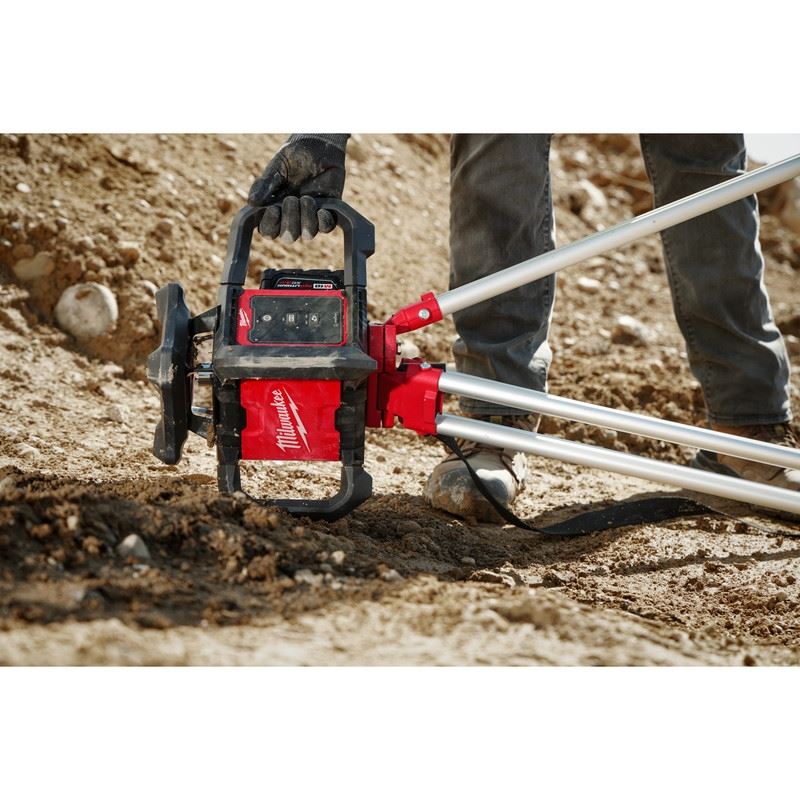 Milwaukee 3701-21T M18 Red Exterior Rotary Laser Level Kit w/ Receiver, Tripod, and Grade Rod