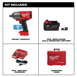 Milwaukee 2864-22R M18 FUEL w/ ONE-KEY High Torque Impact Wrench 3/4in Friction Ring Kit