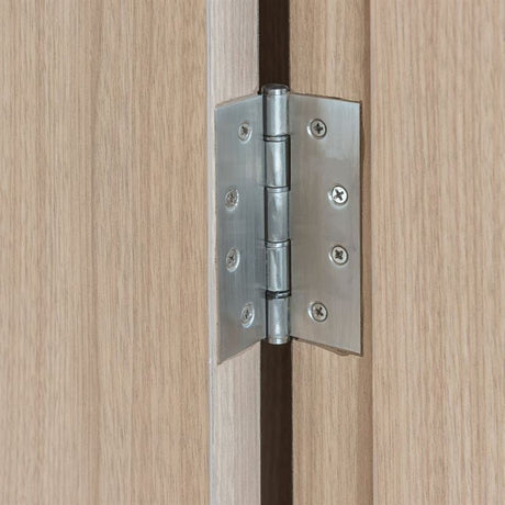 Toolway 100946 3PC FULL MORTISE BALL BEARING BUTT HINGE 4IN X 4?IN SQUARE CORNER BRUSHED NICKEL