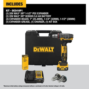 DEWALT DCE410P1 20V MAX XR 1-1/2in PEX EXPANDER KIT