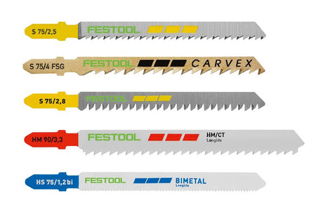 FESTOOL 578071 Jigsaw Blade Set STS-Sort/21 W/P/M