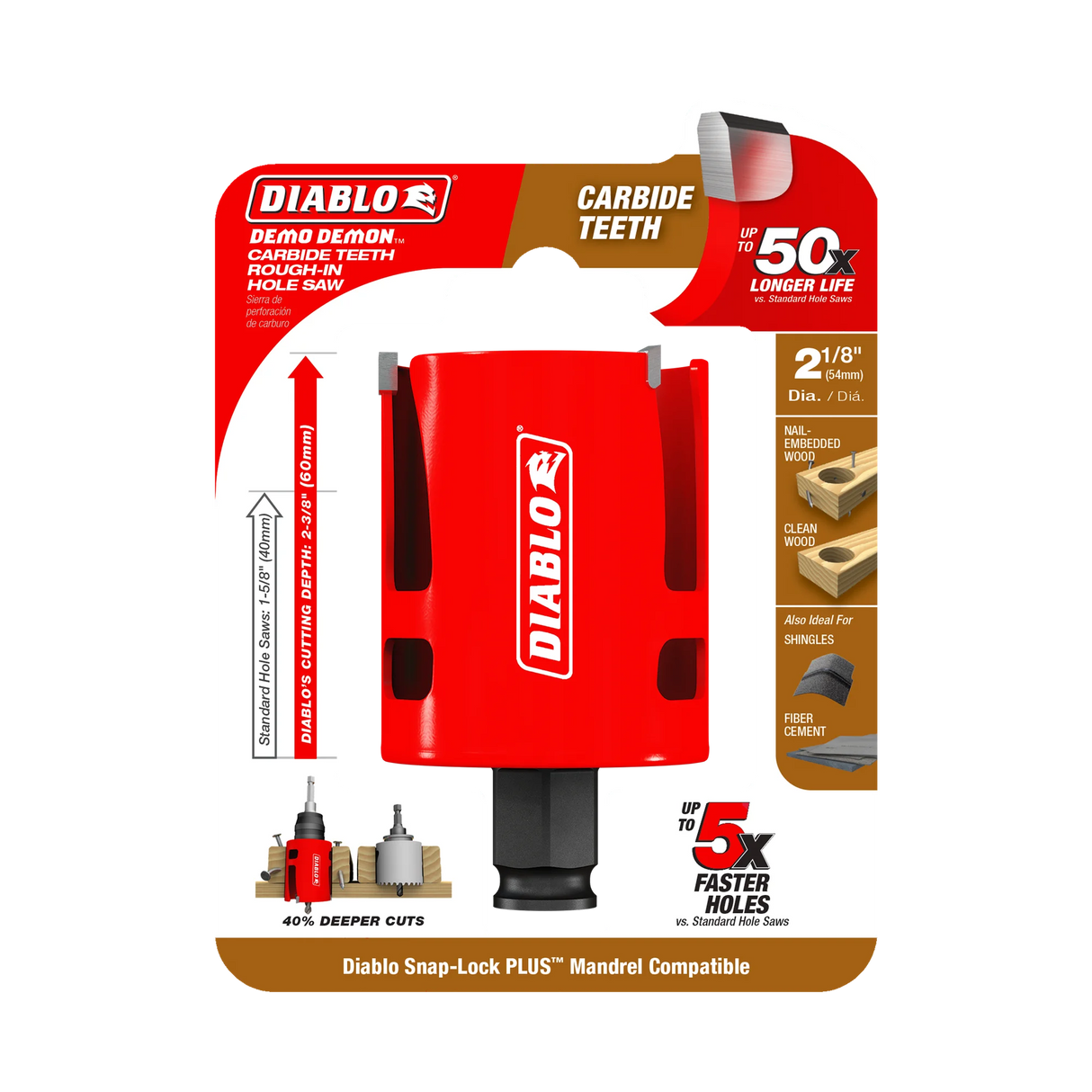 Diablo Demo Demon® Carbide Teeth Rough-In Hole Saws