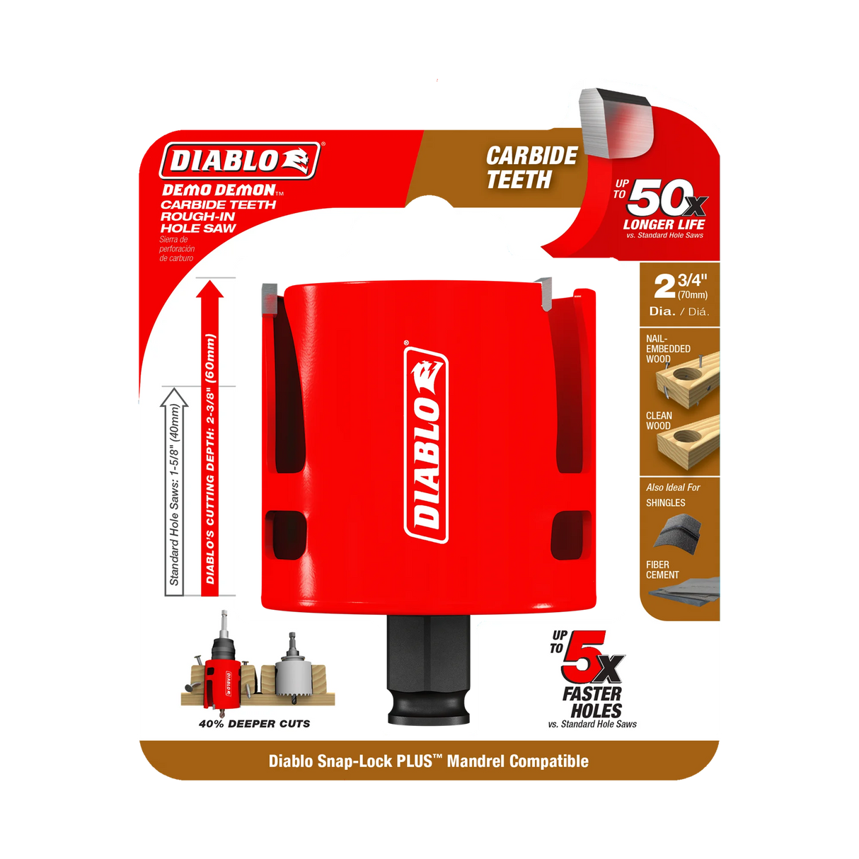 Diablo Demo Demon® Carbide Teeth Rough-In Hole Saws