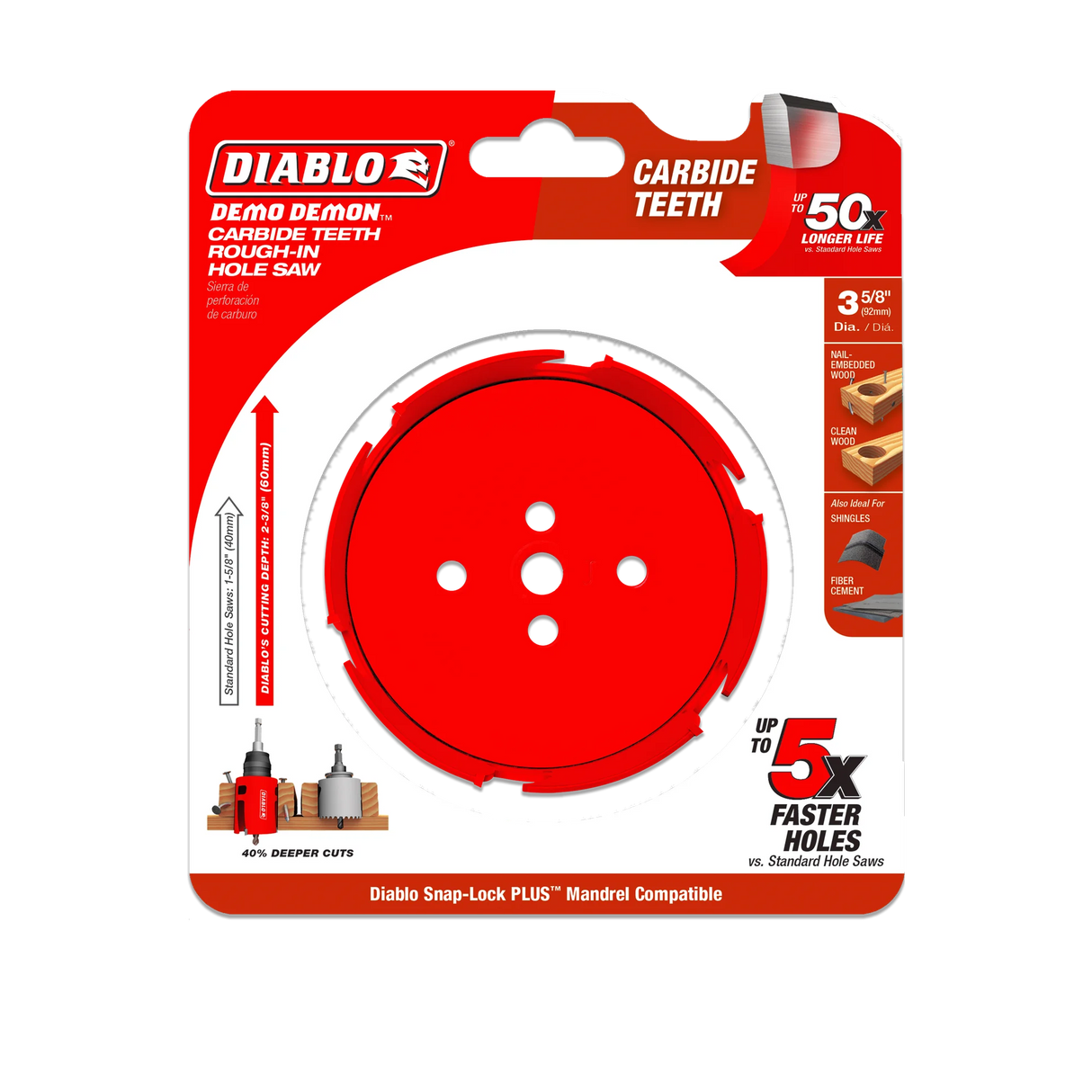 Diablo Demo Demon® Carbide Teeth Rough-In Hole Saws