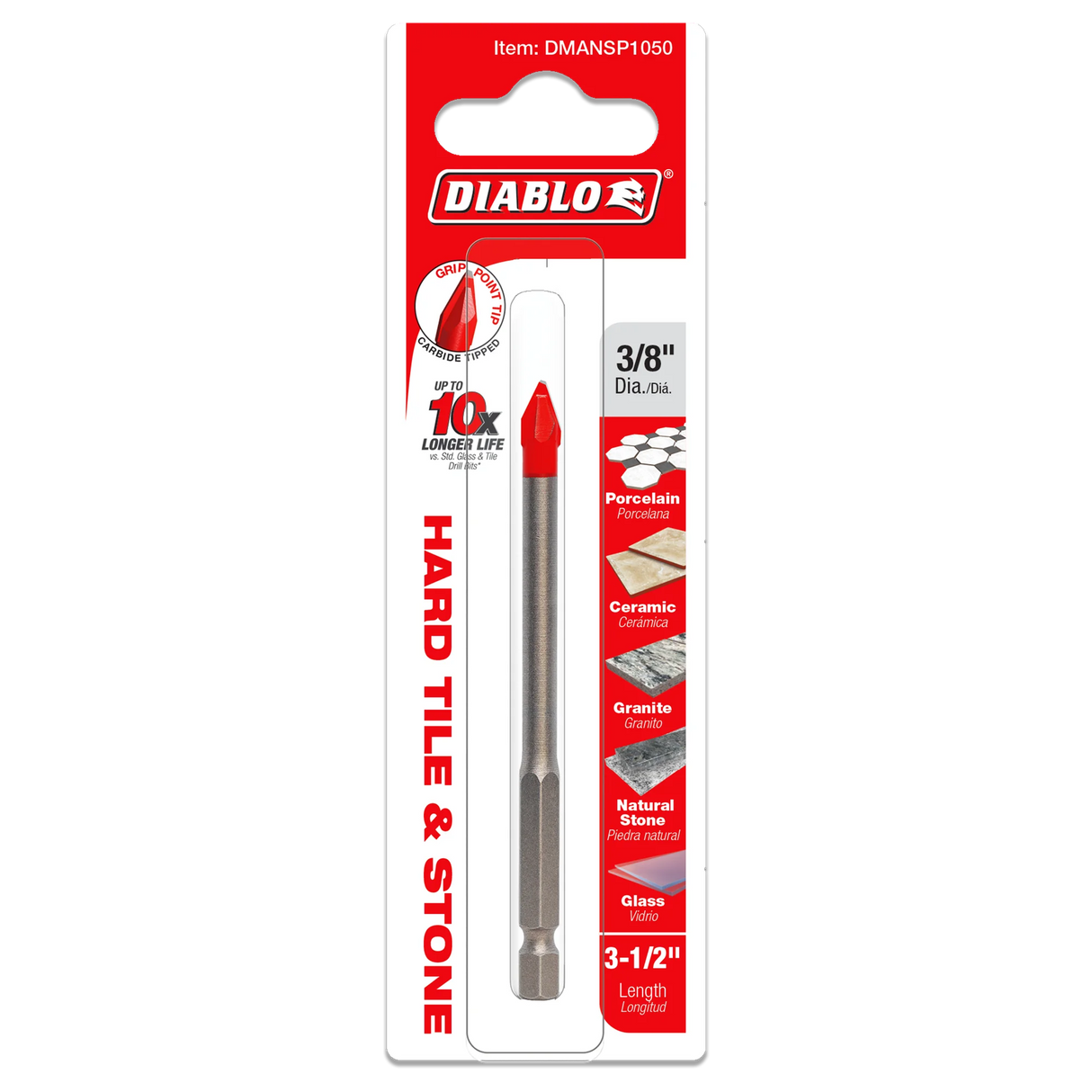 Diablo Hard Tile & Stone Carbide Tipped Drill Bit