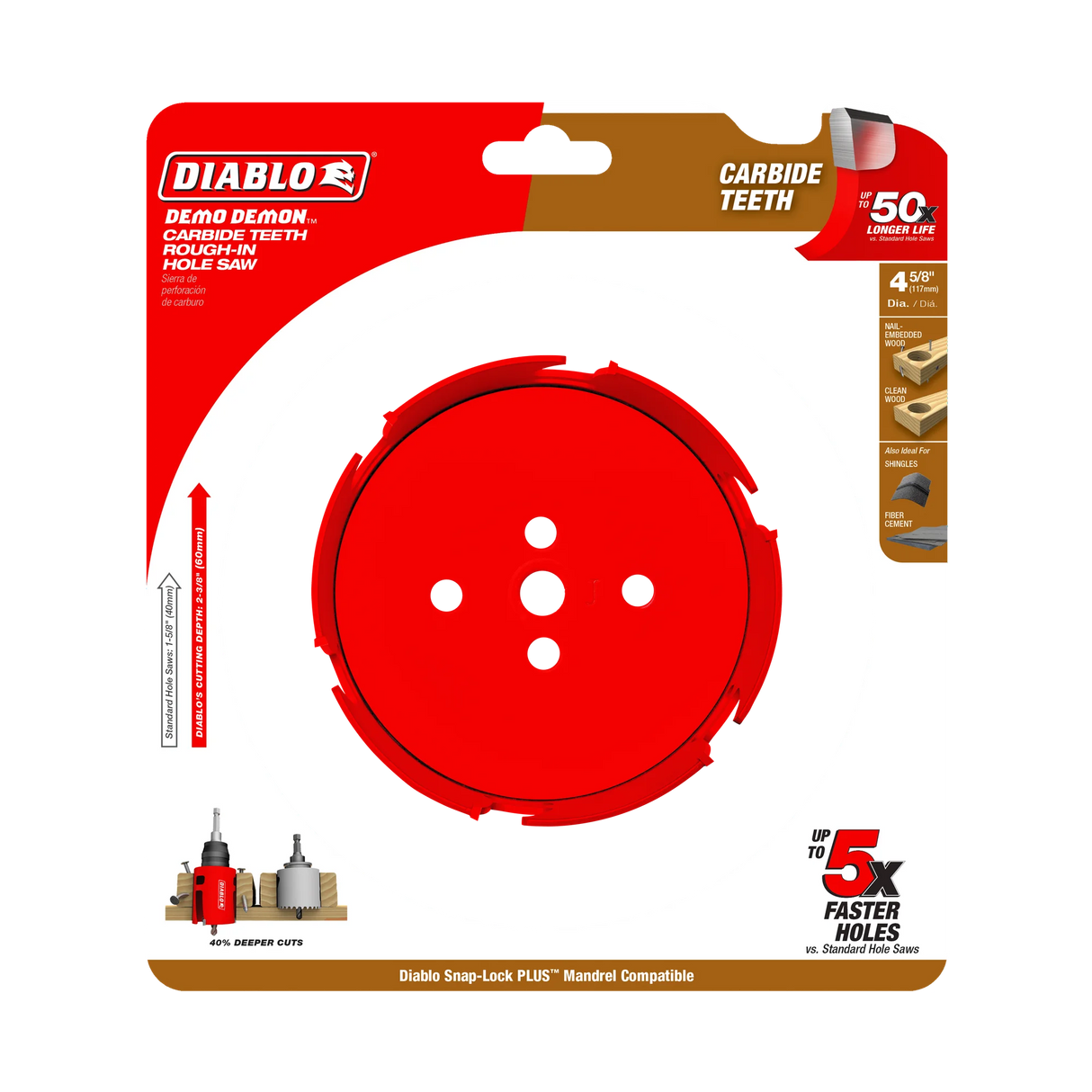 Diablo Demo Demon® Carbide Teeth Rough-In Hole Saws