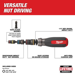 Milwaukee 48-22-2921 Multi-Nut Driver W/ SHOCKWAVE Impact Duty™ (flip) Magnetic Nut Drivers