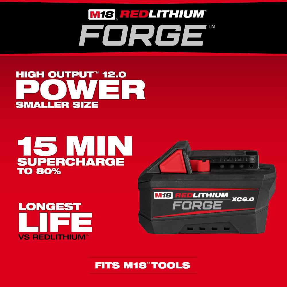 Milwaukee 48-59-1866 M18™ Dual Bay Super Charger Starter Kit with 2 XC 6.0 FORGE™ Batteries