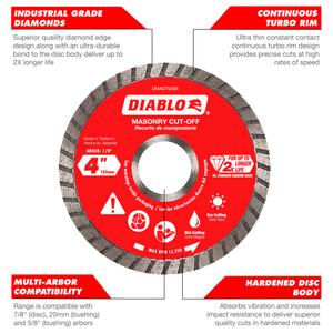 Diablo DMADC0300 3" Diamond Continuous Rim Masonry Cut-Off Disc