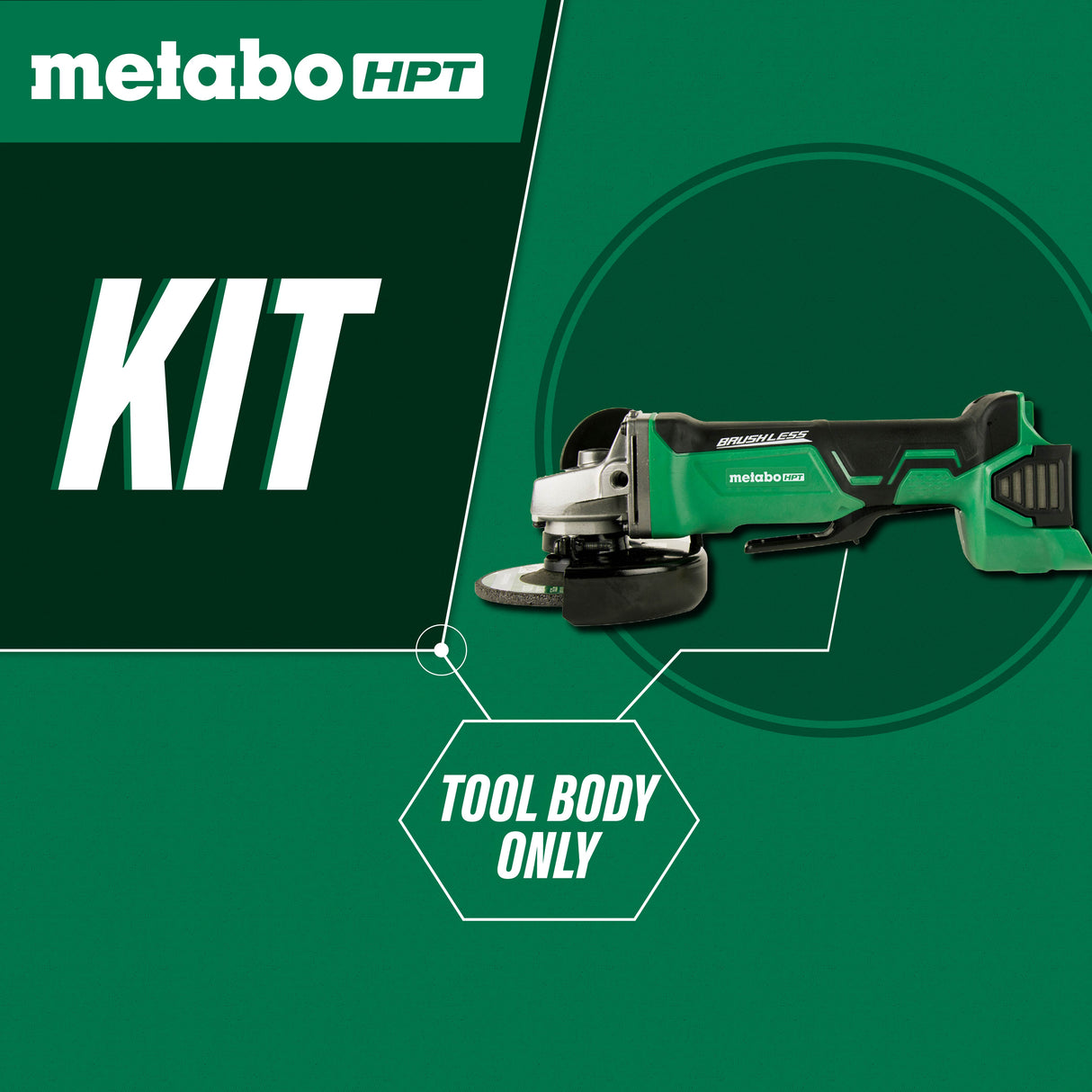 metabo HPT G18DBALQ4M 18V 4-1/2 Inch Brushless Angle Grinder (Tool Body Only)