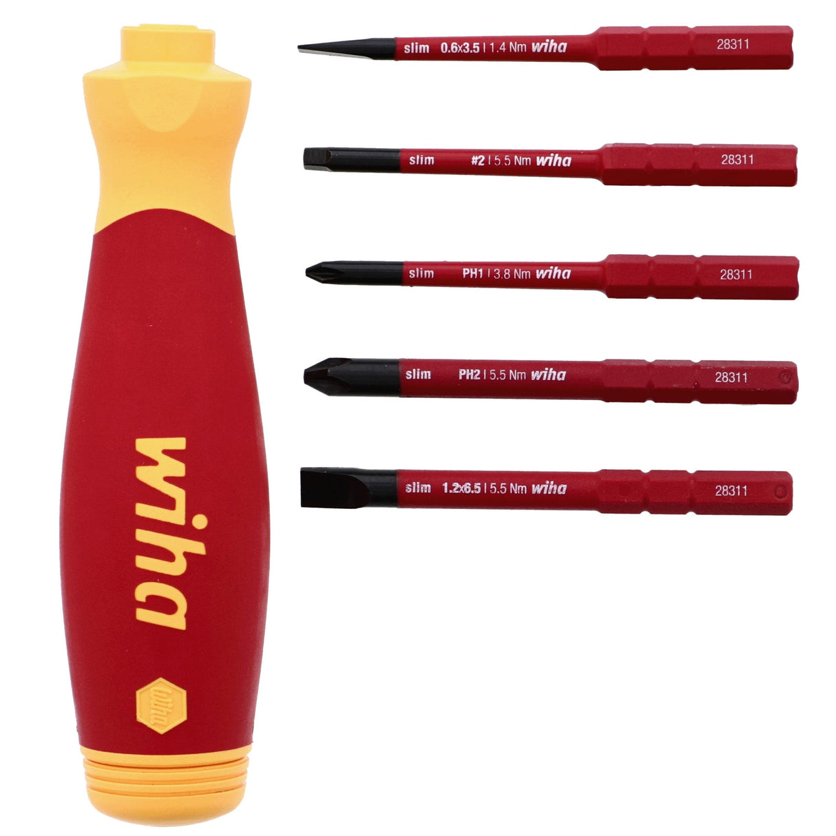 Wiha 28345  Zoom  6 Piece Insulated SlimLine PocketMax Multi-Driver